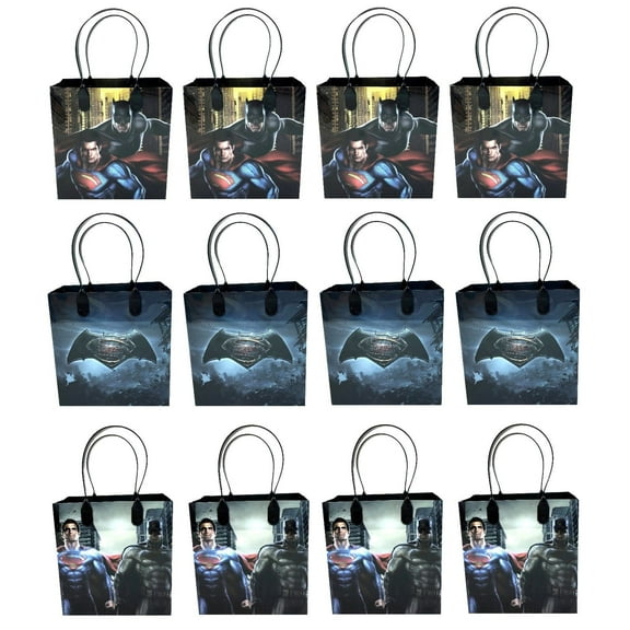 Batman vs Superman Dawn Justice 12 Party Favor Reusable Goodie Small Gift Bags