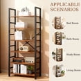 thumbnail image 3 of ZEUKMXOO 6 Tier Bookshelf , Modern Freestanding Display Bookcase Shelf, Vintage Wood Storage Organizer , Tall shelving unit for Living Room, Home Office, Bedroom, Pantry, 3 of 7