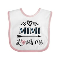 Inktastic Mimi Grandma Loves Me Girls Baby Bib
