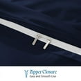 thumbnail image 3 of VEGAS HOTEL COLLECTION Classic Egyptian Cotton 1-Piece Duvet Cover { Zippered Closure } 1000 Thread Count- Fabulous Solid Looking Color Navy-Blue- Queen Size, 3 of 5