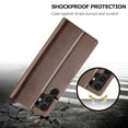 thumbnail image 4 of Feishell Flip Wallet Phone Case for Samsung Galaxy S23 Ultra 6.8 inch,Premium PU Leather Magnetic Clasp Folio Cover with ID Credit Card Slots & Kickstand Shockproof Anti-Scratch Protective Case,Brown, 4 of 15