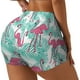 thumbnail image 1 of Fotbe Flamingo Shorts Sin Costuras – Shorts Deportivos de Cintura Alta para Mujer, Elásticos para Gimnasio, Yoga, Running o Ciclismo-Small, 1 of 8