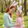 thumbnail image 3 of ‌Alaiyaky 4PCS Bunny Ears Headband with Tail, Easter Plush Rabbit Ears Headband Tail Accessories Bunny Cosplay Costume Fancy Dress Up Accessories Easter Egg Hunt Decorations Party Spring Celebrations, 3 of 7