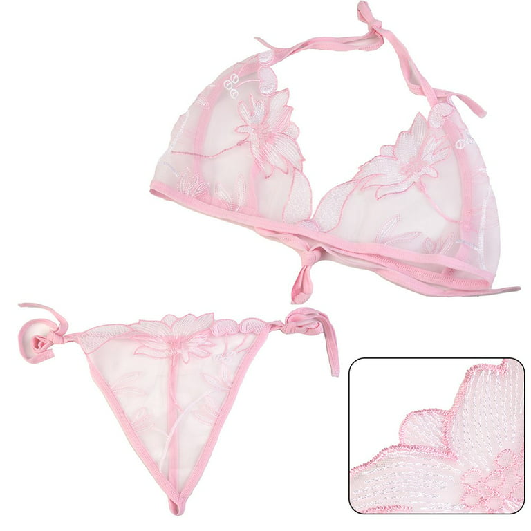 Buy Curwish Enchantress Pink Rib With Sheer Lace Push-up Bra (Set