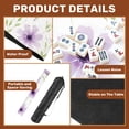 thumbnail image 6 of Mahjong Mat 31.5" x 31.5" Cute purple floral whith green leave seamless watercolor watercolor Non-Slip Noise Reduction American Mahjong Tiles Table Cover for Dominoes Poker Card Board Games Gift, 6 of 8
