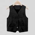 thumbnail image 2 of BOOMNY Unisex Boys Girls Western Cowboy Tassel Vest Sleeveless Suede Tops for Girls Solid Color Funny Loose Fit Party Performance Tees, 2 of 4