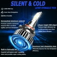 thumbnail image 4 of RXTSQI Upgraded 9005 H11 LED Headlight Bulbs Combo 6000K White, 100W 10000LM Super Bight, Pack of 4, 4 of 13