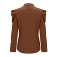 thumbnail image 5 of cllios Women's Fall Casual Blazers Puff Sleeve Lapel Open Front Work Suit Office Blazer Jackets with Pockets, 5 of 5