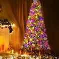 thumbnail image 6 of 7.5 ft Prelit Snow Flocked Christmas Tree with 350 Warm White LED Lights, Artificial Christmas Tree, Metal Stand and Hinged Branches,for Home Office Party Decoration, 6 of 8