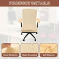 thumbnail image 3 of Office Chair Covers, 38-55cm Stretchable Computer Chair Slipcover, Beige, 3 of 7