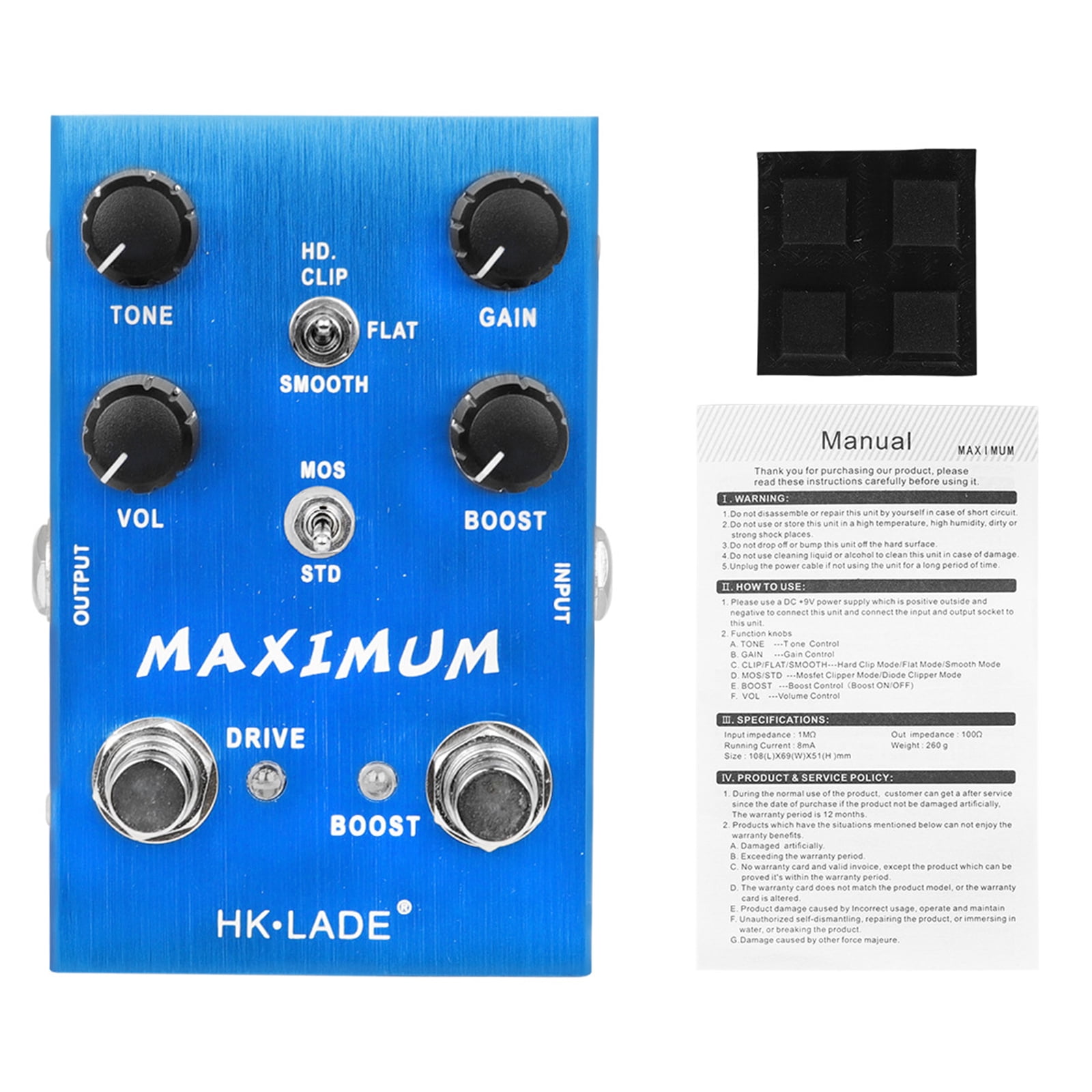 Electric Guitar Effect Pedals DC9V Overdrive Guitar Effect Pedal Overload Overdrive Effector Electric Guitar Accessory