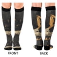 thumbnail image 4 of FORMRS Womens Knee High Socks Casual Long Thick Travel Daily Wear, 1 Pair, Retro Halloween Cat, 4 of 6