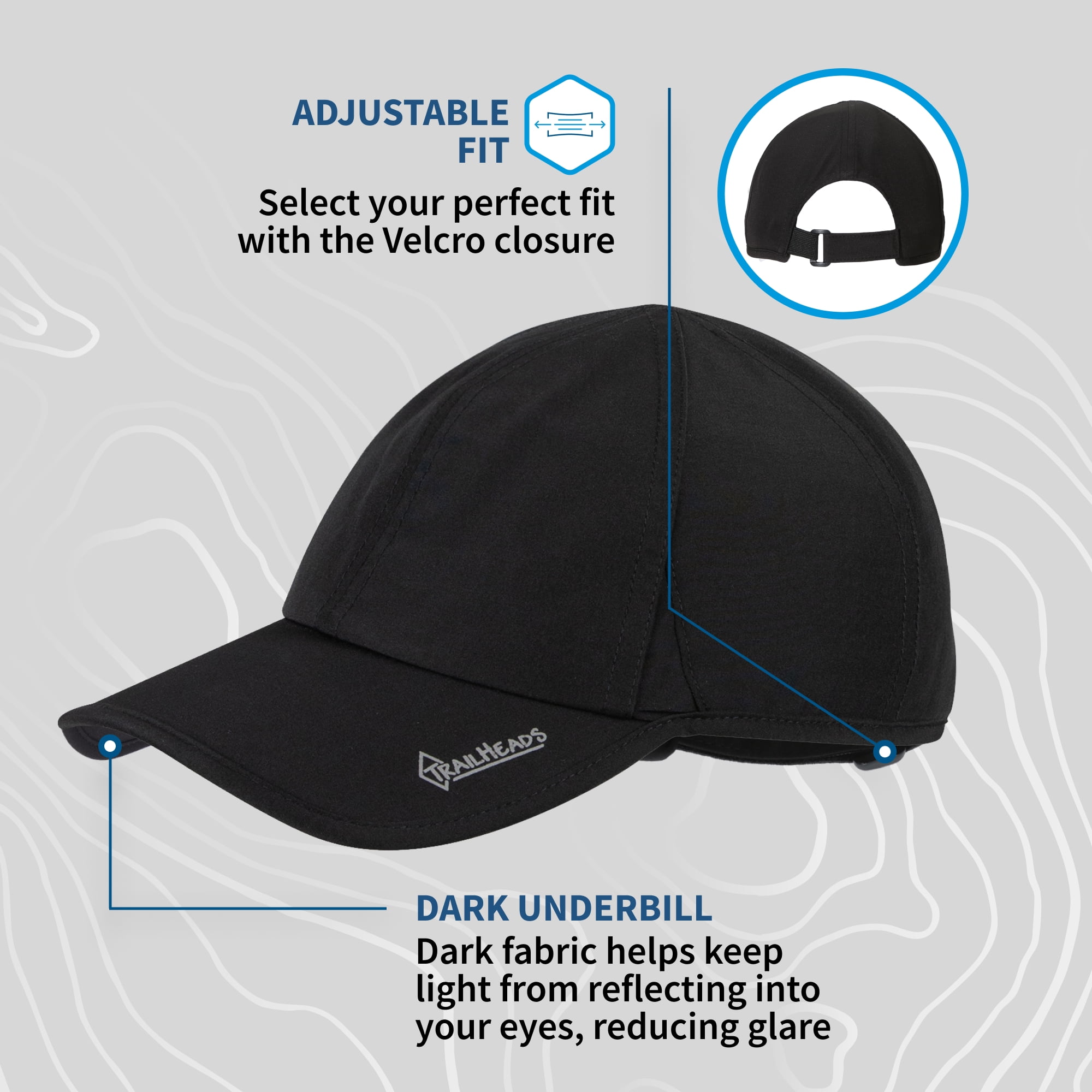 Men’s UV Protection Running Hat - black