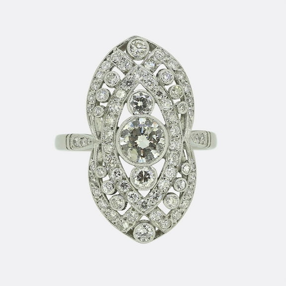 Victorian Edwardian Diamond Engagement Ring, Vintage Bezel Set Diamond Ring, Art Deco Navette Ring, 925 Sterling Silver, 2.5 Ct Simulated Diamond, 01st Wedding Anniversary Gift Ring