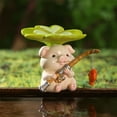 thumbnail image 2 of Aquarium Decorations, Animal Fishing Statues Resin Desktop Decor, Cartoon Ornament Gift for Home and Office, Cute Gifts for Mom Aunt Sister Friend, Heartwarming Workspace Art for Christmas, 2 of 6