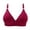 Burgundy, variant on Herrnalise Women's Lace Edge Vertical Stripe Back Bra Padded Bra Wireless Lingerie For women