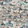 thumbnail image 4 of Ambesonne Trippy Floral Table Runner & Placemats, Leafy Huddles Flowers, Placemat 4 pcs + Runner 12"x90", Pale Teal Pale Mustard, 4 of 4