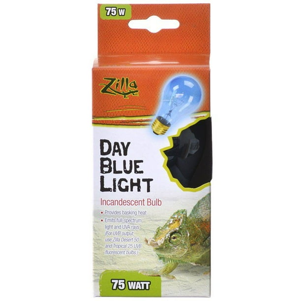 Zilla Incandescent Day Blue Light Bulb for Reptiles 75 Watt[ PACK OF 2