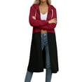 thumbnail image 6 of HTNBO Zip up Long Hoodies for Women Fleece Long Sleeve Casual Oversized Hoodie Jacket Fall Tunic Sweatshirt Coat, 6 of 6
