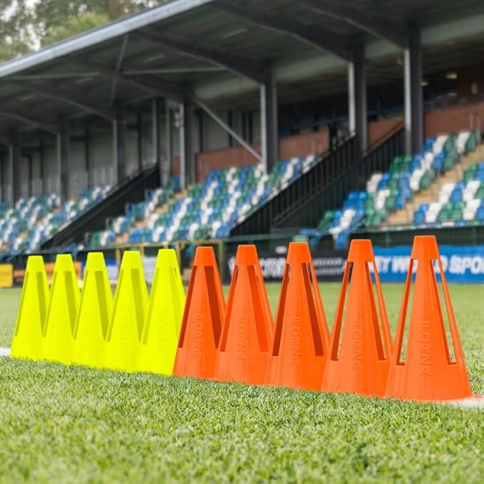 FORZA Flexi Training Cones (10 Pack) – Flexible, Durable Agility Cones for Sports Training & Drills, Available in Multiple Colors