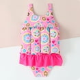 thumbnail image 3 of IBTOM CASTLE Kids Float Swimsuit Buoyancy Sticks for Baby Boys Girls One Piece Floating Swim Vest Training Aid Swimwear 2-3 Years Pink Donut, 3 of 8