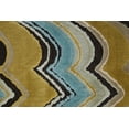 thumbnail image 5 of Feizy Saphir Cabo Modern Chevron, Brown/Gold, 7'6" x 10'6" Area Rug Sheen Fade Resistant Bohemian & Eclectic Houndstooth Design Carpet for Living Dining Bed Room, 5 of 9