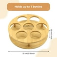 thumbnail image 6 of Coffee Syrup Organizer | 7 Bottle Capacity Bamboo Syrup Rack | Rotating Lazy Susan for Syrup Bottles | Wine Rack Tray for Kitchen & Coffee Bar Station, 6 of 10