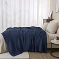 thumbnail image 5 of Great Bay Home All-Season Waffle Cotton Bed Blanket 90x66 (Twin, Navy), 5 of 6