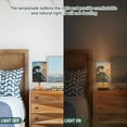 thumbnail image 5 of WOBOGO Lonely Woman Bedroom Table Lamp USB Power Connector Wooden Base Round Linen Shade For Living Room Desk, 5 of 7