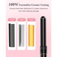 thumbnail image 5 of BESTOPE PRO - Rizador de pelo 6 en 1 con barril de cerámica para cabello largo/mediano, con varillas intercambiables de 0,35" a 1,25", voltaje dual, incluye guante y pinzas - Negro, 5 of 5