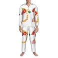 thumbnail image 3 of Balery 2025 New Year'S Pijama para Hombre de Dos Piezas con Manga Larga, Conjunto de Dormir y Descanso Suave con Bolsillos-Medium, 3 of 7