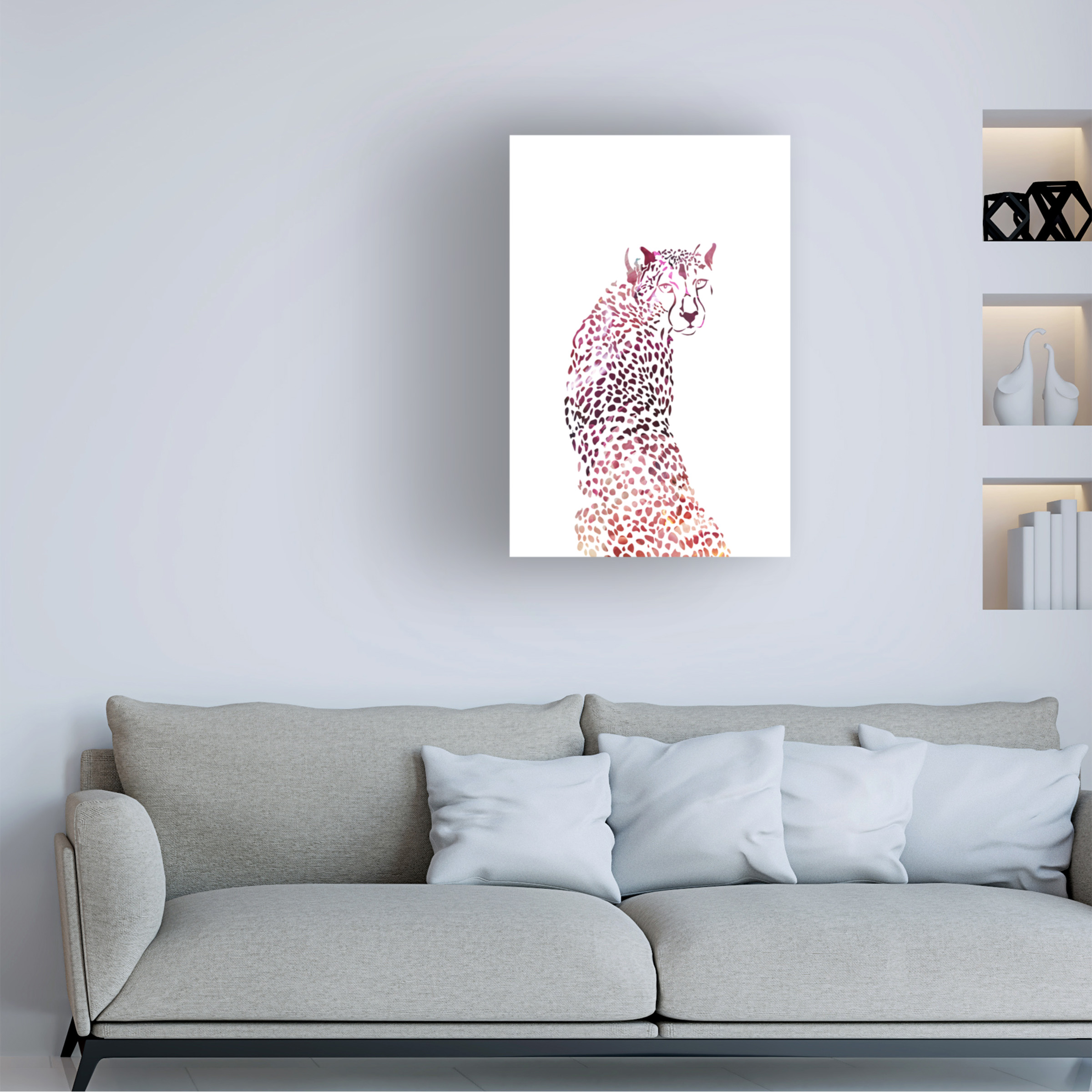 Sarah Manovski 'Pink Cheetah' Canvas Art