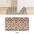 thumbnail image 6 of Retro Door Mat, 17 X 30 Inch Bohemian Orange Floral Patterned Carpet Welcome Doormat Decorative Home Floor Mat, Non Slip Rubber Back and Strong Water Absorption for Outdoor Indoor Entrance Decor, 6 of 6