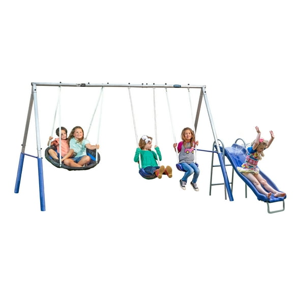 XDP Recreation Aqua Play Park with Super Disc Swing and Water Wave Slide
