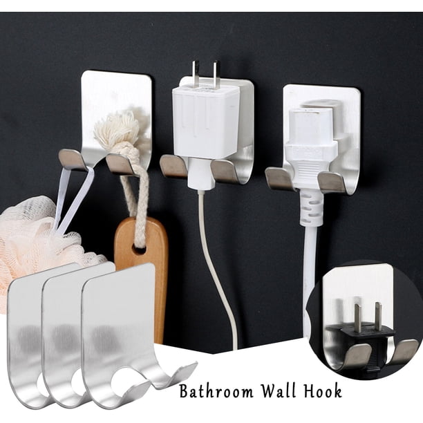 onlyliua Liquidación Gancho de Pared para Ducha de Acero Autoadhesivo, Gancho de Pared para Baño