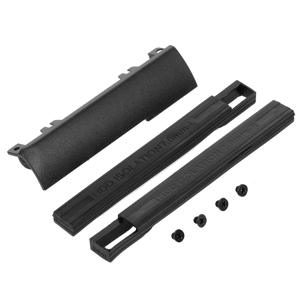 1pc New Hard Drive Caddy Cover + 7mm HDD Isolation Rubber Rails for Dell Latitude E6440