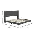 thumbnail image 6 of Flash Furniture Hollis Wingback Upholstered Platform Bed, Charcoal, King, 6 of 12