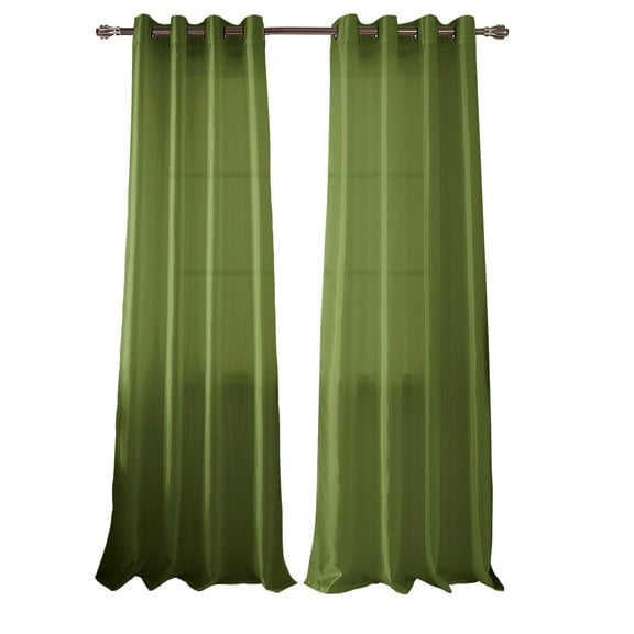 RT Designer Collection Nancy Grommet Luxurious Modern Design Curtain Panel 54" x 95" Sage