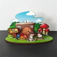 thumbnail image 1 of Easter Rabbit Bunny Desktop Decoration Ornament Wooden Painting Bunny Easter Holiday Table Decoration, 1 of 9