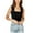 Black, variant on ibuvkizy Fashion Women's Summer-Neck Sleeveless Solid Casual Tank Top Blouse