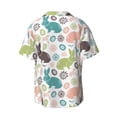 thumbnail image 2 of Wukai Easter Rabbit Men's Casual Short-Sleeve Button Down Shirt - Lightweight Summer Dress Shirt for Daily Wear-Large, 2 of 7