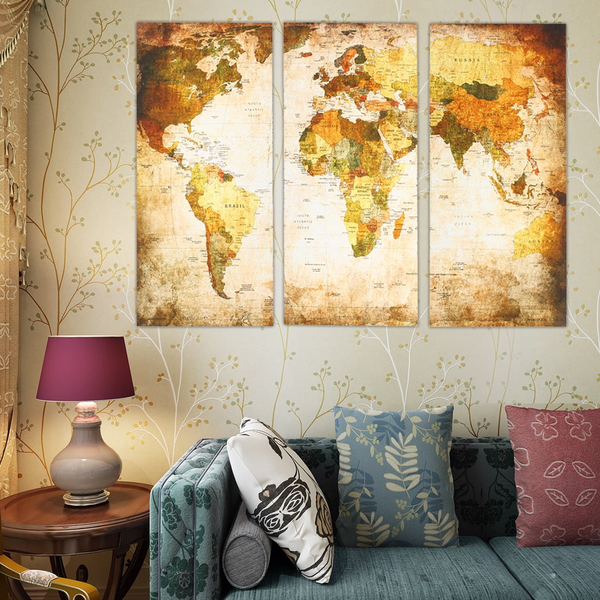 World Map Lighting Wall Decor / Wall Art Buy Wall Art Online In India