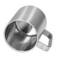 thumbnail image 1 of Taza de agua doble, taza de acero inoxidable, taza de café de 300 ml, asa de acero inoxidable, funcionamiento suave, 1 of 12
