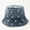 Blue, variant on Four Seasons Denim Cartoon Flower Embroidery Bucket Hat Fisherman Hat Outdoor Travel Sun Cap For Girl And Women 158