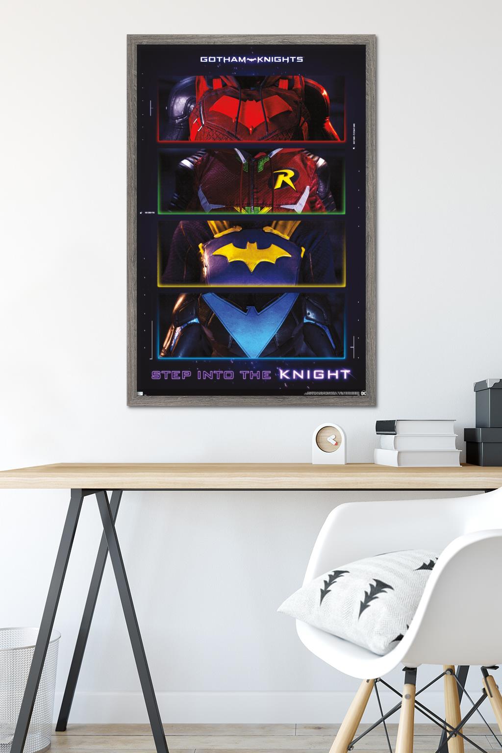 DC Comics Gotham Knights - Chest Emblems Wall Poster, 22.375" x 34" Framed