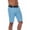Sky Blue, variant on 9 Crowns Men's Flat Front Flamingo Palm Stretch Belted Casual Shorts (30, Black/White)