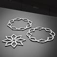 thumbnail image 1 of Sentmoon Napperons de Noël Napperons des Fêtes Napperon en Acier Inoxydable Tapis pour Casserole Napperon pour la Maison Flocon de Neige Tapis Isolant Thermique Tapis Extensible pour Casserole de Sable Tapis Anti-Brûlure Tapis pour Assiettes, 1 of 7