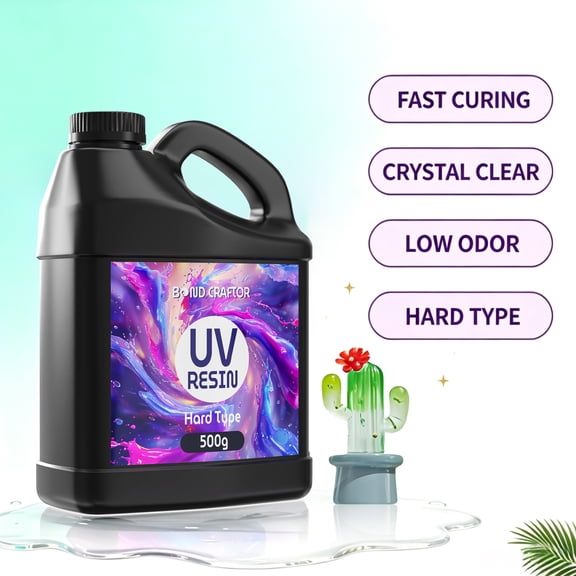 Bond Craftor UV Resin Kit 500g โ Fast Curing Ultraviolet Resin for Crafts, Jewelry, DIY, and Coating, Molding, and Casting