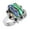Abalone Shell, variant on 925 Sterling Silver Ring Blue Chalcedony Handmade Jewelry