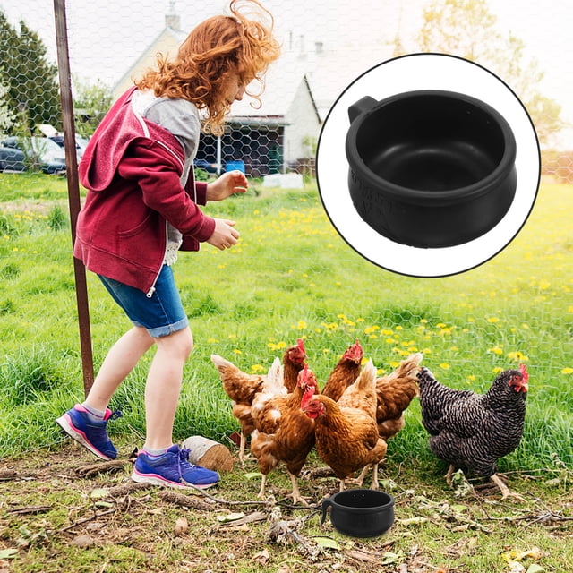 unbranded Black Rubber Chicken Water Dispenser Easy to Install Poultry Water Holder